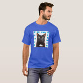 Paix - T-shirt chat (foncé) (Devant entier)