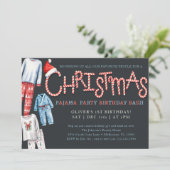 Pajama de Noël Invitation de fête d'anniversaire (Debout devant)