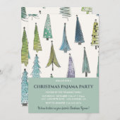 Pajama de Noël Invitation de mignons arbres (Devant / Derrière)