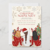 Pajama-partij van de moderne Rode en Witte Waterve Kaart (Voorkant)