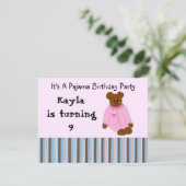 Pajama Party Anniversaire Invitations (Debout devant)