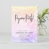 Pajama Party Coloré Pastel Chic Invitation (Debout devant)