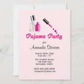 Pajama Party Filles uniques Invitation rose (Devant)