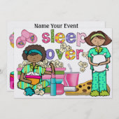 Pajama Party / Slaap over - SRF Kaart (Voorkant / Achterkant)