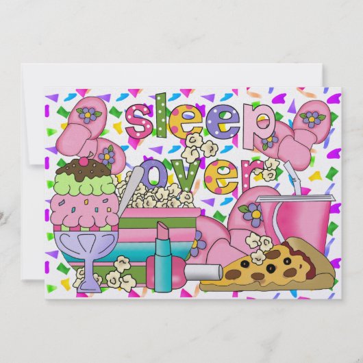 Pajama Party / Slaap over - SRF Kaart (Voorkant)