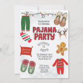 Pajama Sleepover kerstfeest Kaart (Voorkant)