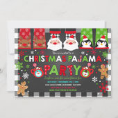 Pajamas de Noël Invitation de fête Pajamas de vaca (Devant)