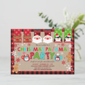 Pajamas de Noël Invitation de fête Pajamas de vaca (Debout devant)