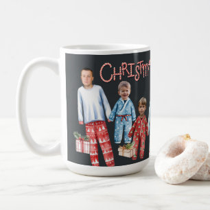 Pajamas de Noël personnalisés Photo Mug