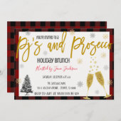 Pajamas & Procuco Invitation à la fête de Noël (Devant / Derrière)