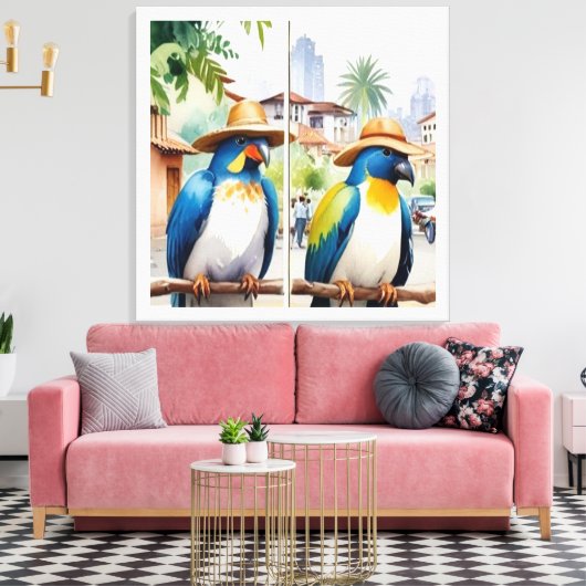 pajariando canvas afdruk (Insitu (Woonkamer))