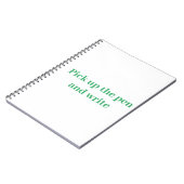 Pak de pen en schrijf notitieboek (Linkerzijde)