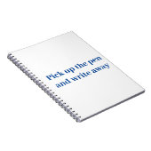 Pak de pen en schrijf weg notitieboek (Rechterzijde)