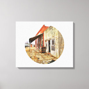 Pak de Veilige en Ren! Een verlaten bedrijf op het Canvas Afdruk