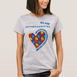 Pak deze schattige puzzel die blauw Draag voor kle T-shirt
