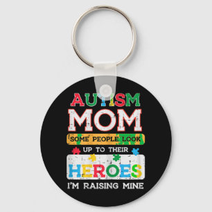 Pak dit schattige autisme mam Heroes Raising Mine Sleutelhanger