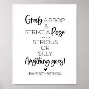Pak een Prop Photo Booth-teken Poster