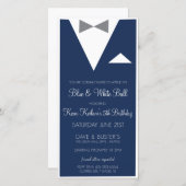 Pak en stropdas uitnodiging (Voorkant / Achterkant)