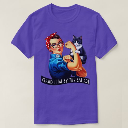 Pak hem bij de stembusgang Kamala 2024 Funny Elect T-shirt (Design voorkant)