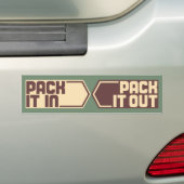 Pak het in, pak het eruit bumpersticker (Op auto)