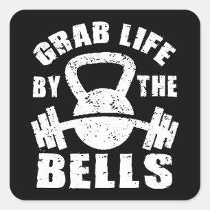 Pak het leven bij de klokken - Workout Motivatie Vierkante Sticker