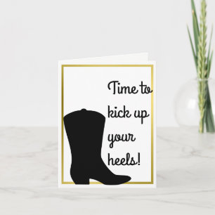 Pak je boeken op - Cowboy Birthday Card - Gold Kaart