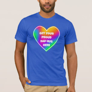 Pak je vader Hug Rainbow Heart Mannen T-Shirt