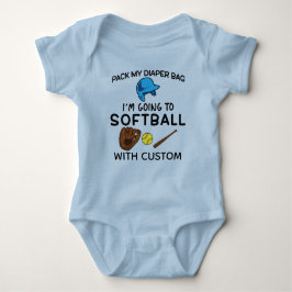 Pak Luiertas Softball met Custom - Softball Romper