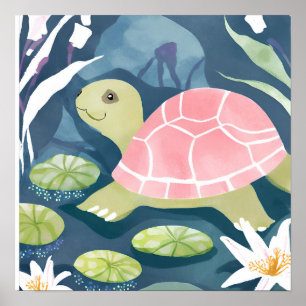 Pak me dan als je kan schildpad poster
