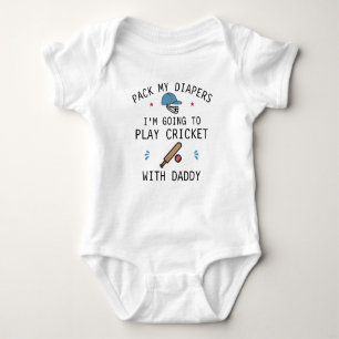 Pak Mijn Luiers Ik Ga Cricket Spelen Met Papa Romper