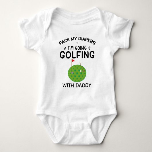 Pak Mijn Luiers Ik Ga Golfen Romper (Voorkant)