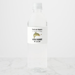 Pak mijn luiers, ik ga met papa Gevist worden Waterfles Etiket