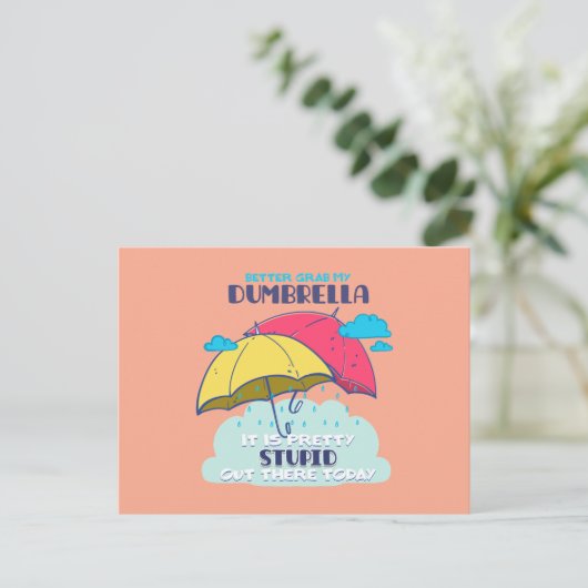 Pak mijn paraplu maar, het is  dom briefkaart (Staand voorkant)