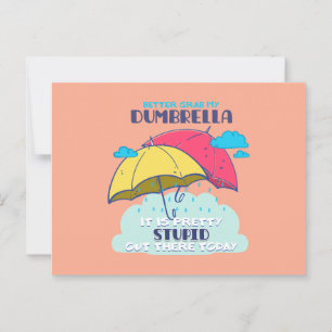 Pak mijn paraplu maar, het is dom briefkaart