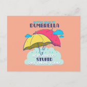 Pak mijn paraplu maar, het is  dom briefkaart (Voorkant)