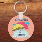 Pak mijn paraplu maar, het is  dom sleutelhanger (Achterkant)