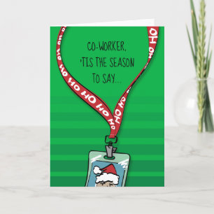 Pak mijn slappe collega Kerst grappig op Feestdagen Kaart