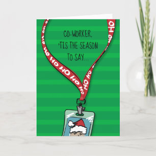 Pak mijn slappe collega Kerst grappig op Feestdagen Kaart