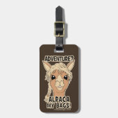 Pak mijn tassen Funny Alpaca Llama Bagagelabel (Voorkant verticaal)
