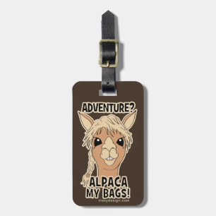 Pak mijn tassen Funny Alpaca Llama Bagagelabel