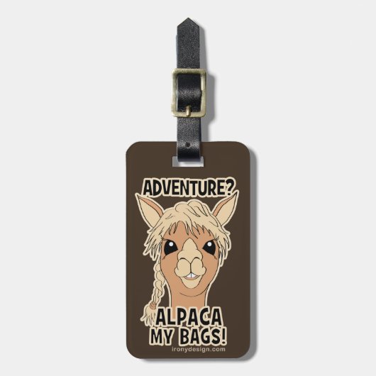 Pak mijn tassen Funny Alpaca Llama Bagagelabel (Voorkant verticaal)