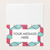 Pak van Puzzel patroon kaart met bewerkbare tekst (Buitenkant ongevouwen)