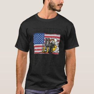 Pakhuis American Flag Forklift Certified Forklif T-shirt
