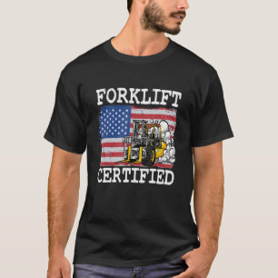 Pakhuis American Flag Forklift Operator Forklift T-shirt