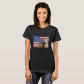 Pakhuis American Flag Forklift Operator Forklift T-shirt (Voorkant volledig)