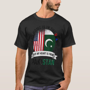 Pakistaans-Amerikaans patriothart komt uit Pakista T-shirt