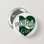 Pakistaans meisje ronde button 5,7 cm (Voorkant /achterkant)