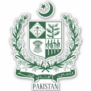 Pakistaans nationaal wapenschild sticker