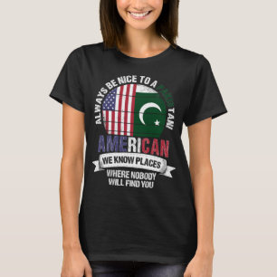 Pakistaanse Amerikaan kent de vlag van Pakistan T-shirt