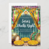 Pakistaanse bruiloft uitnodiging & Digital Mehendi (Voorkant / Achterkant)